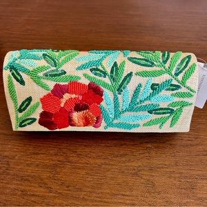NWT Anthropologie Embroidered Clutch